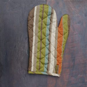 Satin Stripe Cotton Mitts Multi color