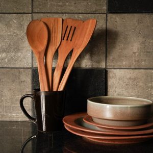 Organic Teak Wooden Laddles – Set of 4