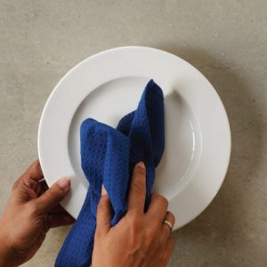 Honeycomb Cotton Dish Towel Indigo