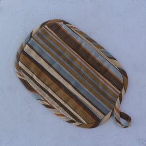 Stripe Cotton Pot Holder Brown