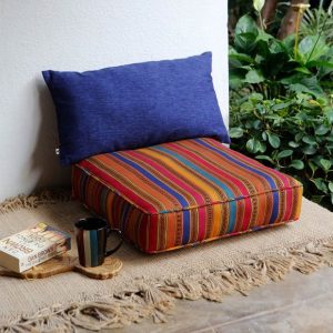 Vintage Weave Cotton Floor Cushion Multi color